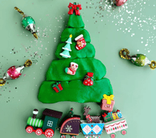 Load image into Gallery viewer, Christmas Train (Christmas Tree) KidDough Play Kit