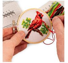 Load image into Gallery viewer, Mini Cross Stitch Embroidery Cardinal Kit