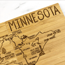 Load image into Gallery viewer, Totally Bamboo Minnesota State Puzzle 4 Piece Bamboo Coaster Set with Case
