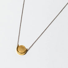 Load image into Gallery viewer, Brass and Antiqued Silver Le Pendant Necklace
