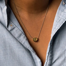 Load image into Gallery viewer, Brass and Antiqued Silver Le Pendant Necklace
