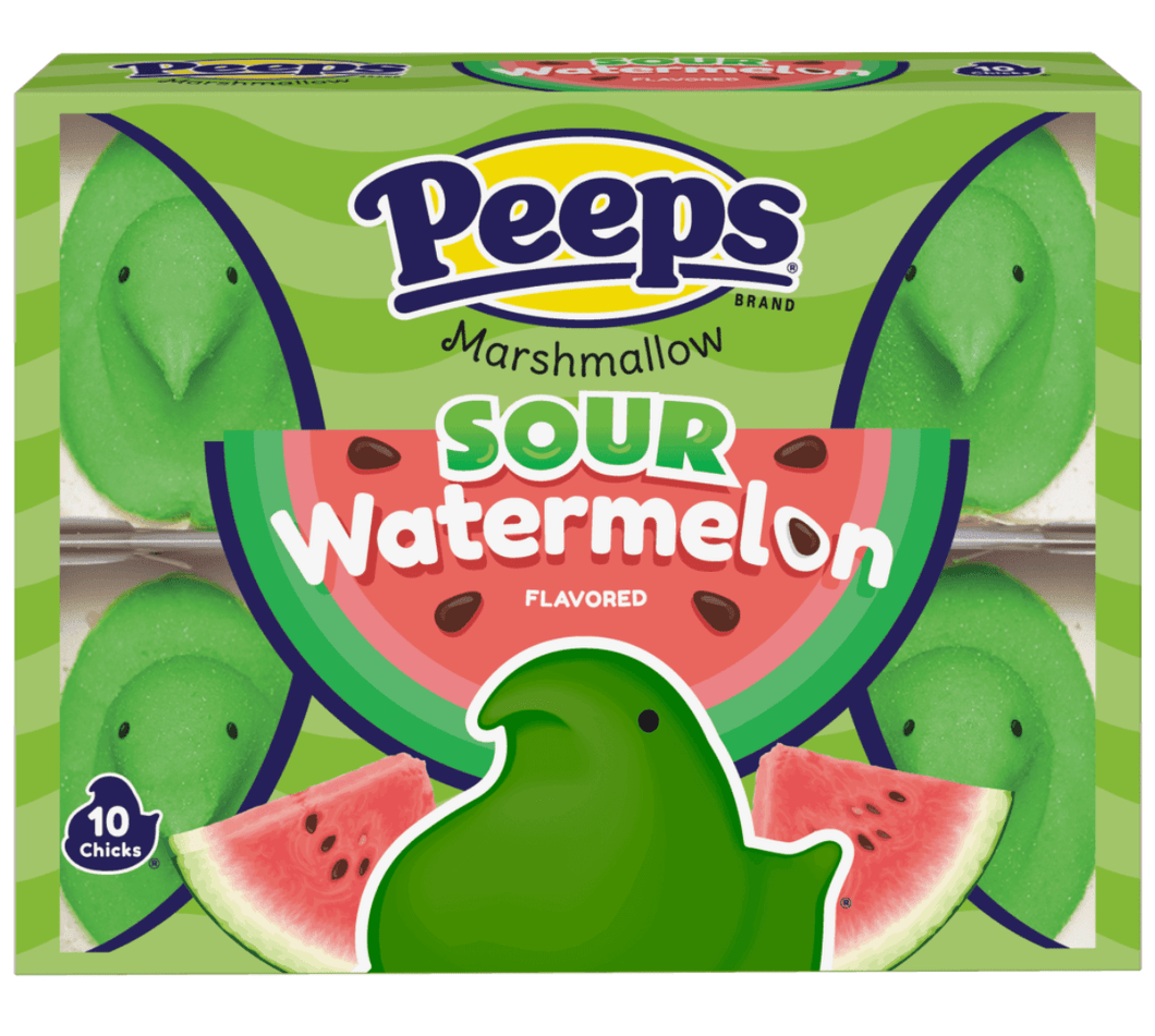 Sour Watermelon Flavored Marshmallow Chicks