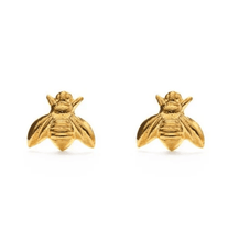 Load image into Gallery viewer, Gold Tiny Honey Bee Studs
