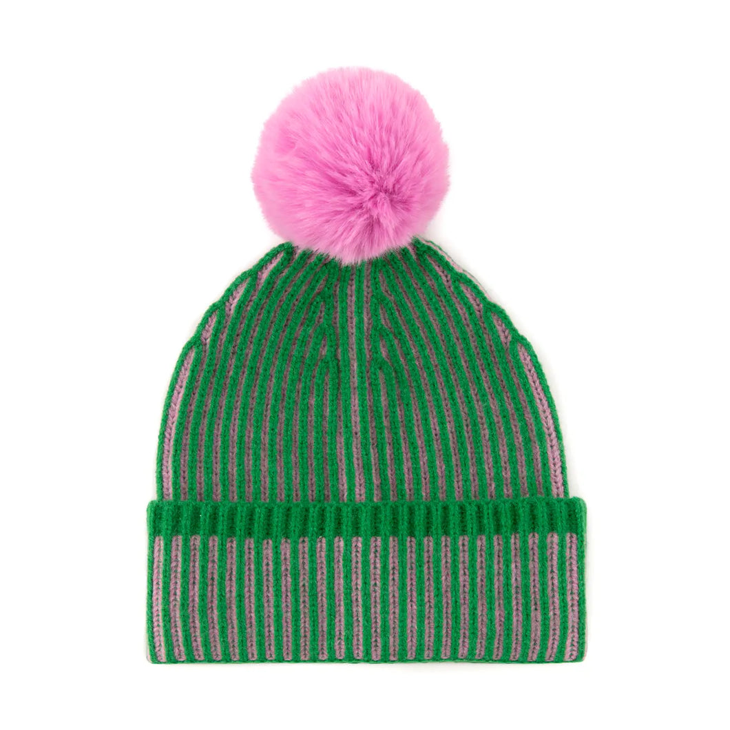 Christie Winter Hat Green Pink