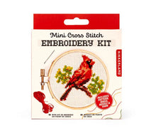 Load image into Gallery viewer, Mini Cross Stitch Embroidery Cardinal Kit
