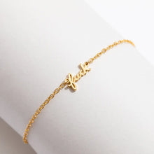 Load image into Gallery viewer, Fuck Script Bracelet - 14k Gold or Sterling Silver Plated
