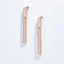 Load image into Gallery viewer, 18k Gold-Plated Copper Paperclip Drop Earrings

