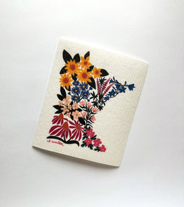 Minnesota Floral Swedish Dishcloth