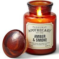 Paddy Wax Apothecary Amber & Smoke 8 oz. Soywax Candle in Glass