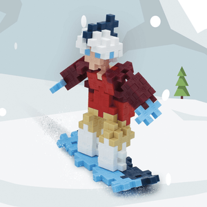 Plus Plus Mini Maker - Snowboarder