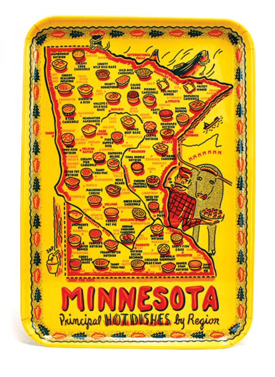 Minnesota Principle Hot Dishes by Region Tray