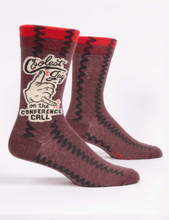 Load image into Gallery viewer, Coolest Guy On the Conference Call Men&#39;s Crew Socks
