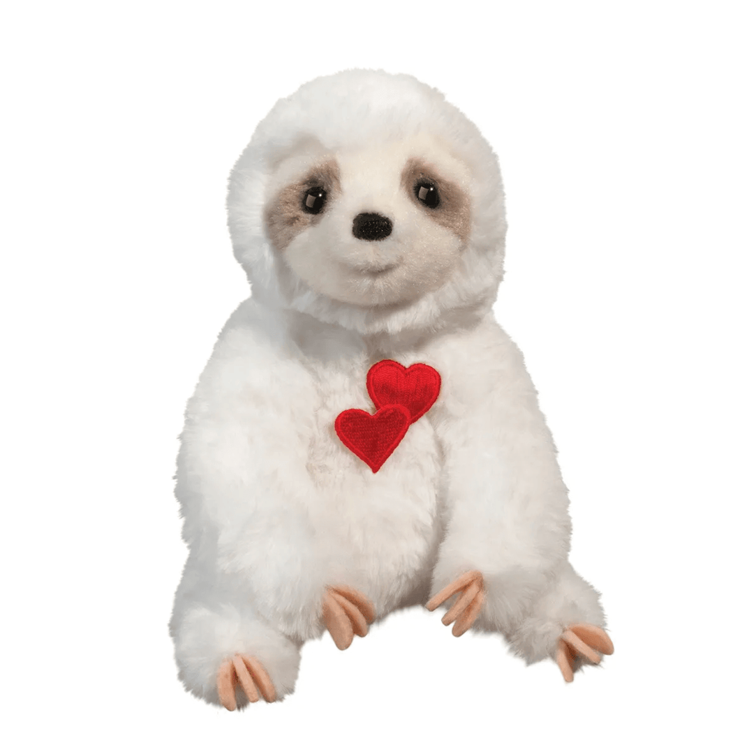 Tobie White Sloth with Hearts