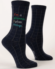 Load image into Gallery viewer, I&#39;m a Planner. I Plan Things. Women&#39;s Crew Socks
