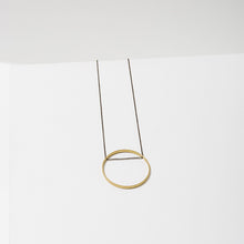 Load image into Gallery viewer, Circle Horizon Necklace Brass
