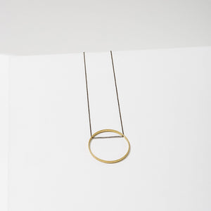 Circle Horizon Necklace Brass